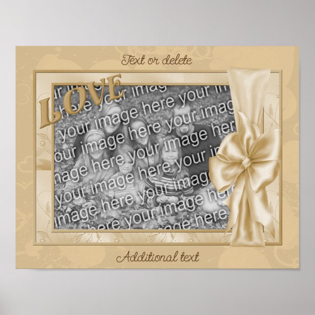 Poster Love Satin Arco Frame Crie sua própria foto (Frente)