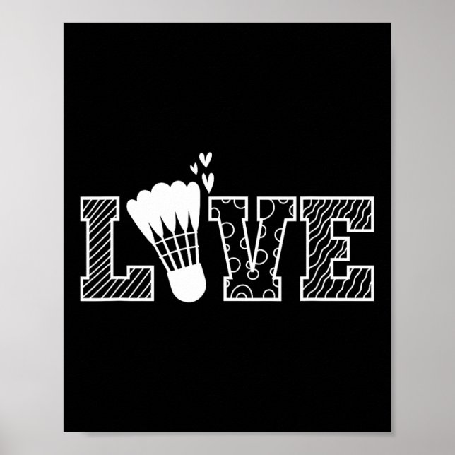 Poster Love Shuttle Dminton Racket (Frente)
