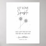 Poster Love Sparkle Sign Wedding Reception Sendoff G400<br><div class="desc">Our paper poster sign is perfect to add to a frame to display on your table. Guests can help send off the bride and groom by lighting sparklers at the wedding reception or ceremony. This item is part of our Gwen wedding invitation suite G400, please visit our store to view...</div>