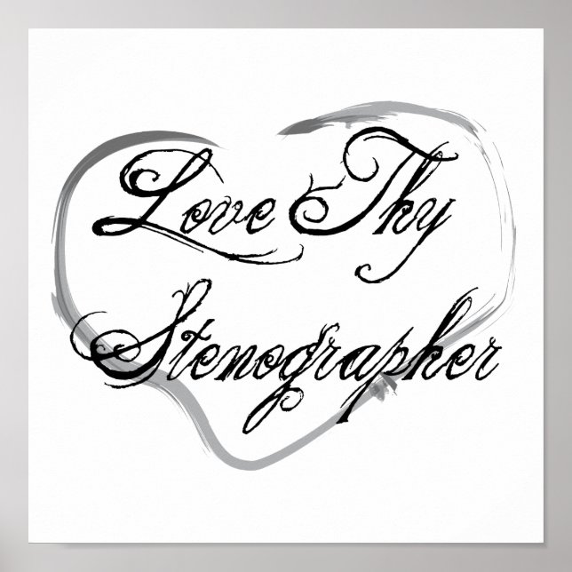 Pôster Love Thy Stenographer (Frente)