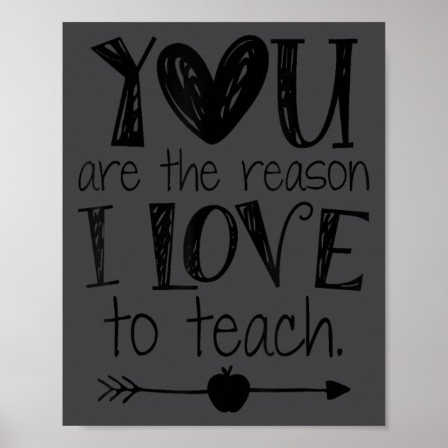 Poster Love To Teach Sitive Affirmation Motivational Teac (Frente)