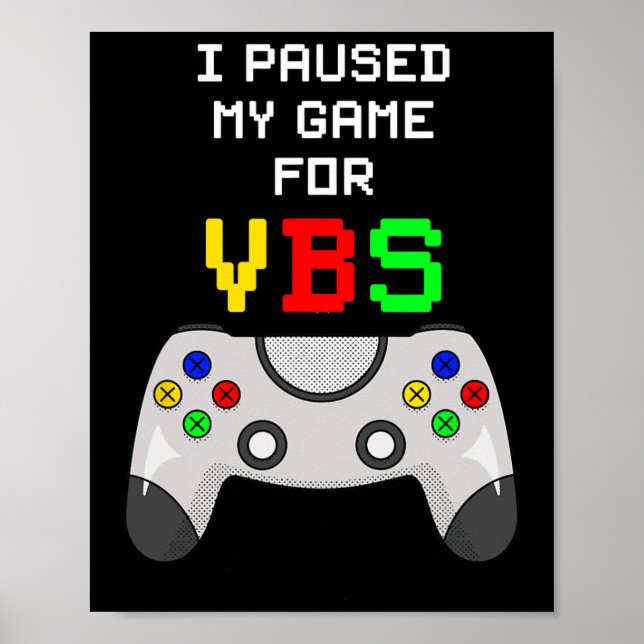 Poster Love Vbs 2024 Video Game Vacation Bíblia School Ga (Frente)