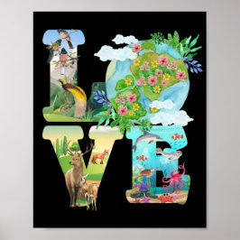 Poster Love World Earth Day 2022 Planet Environmental