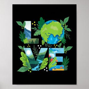 Poster Love World - Environmental Protection Earth Day Cl