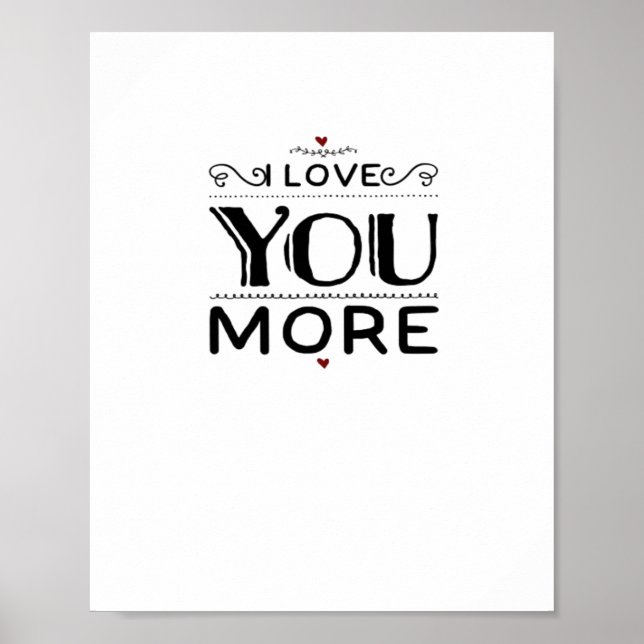 Poster Love You More Artistic Design Style  (Frente)
