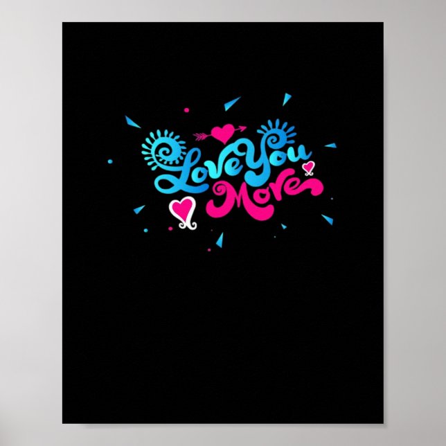 Poster Love You More Clean Typography Style  (Frente)