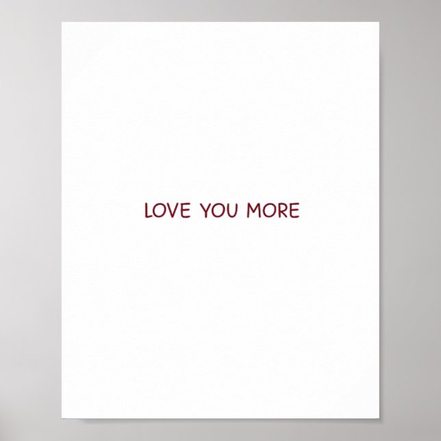 Poster Love You More Contemporary Design  (Frente)