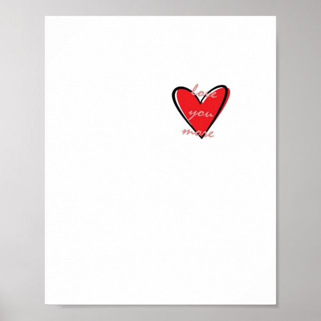 Poster Love You More Creative Minimal Style  (Frente)