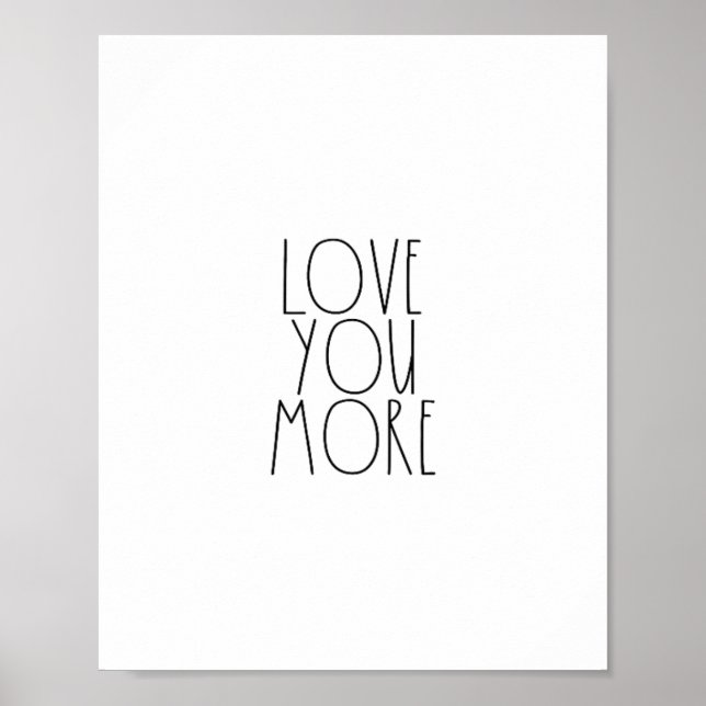 Poster Love You More Minimal Aesthetic Design  (Frente)