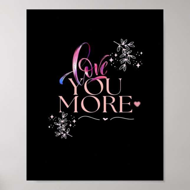 Poster Love You More Minimal Design  (Frente)