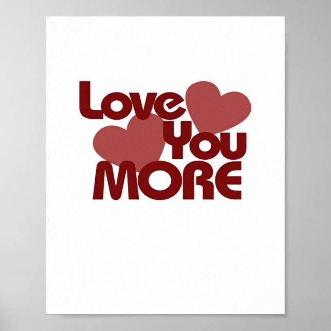 Poster Love You More Minimal Design  (Frente)