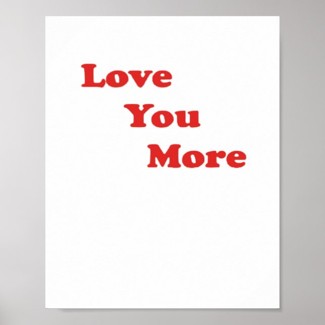 Poster Love You More Minimal Design  (Frente)