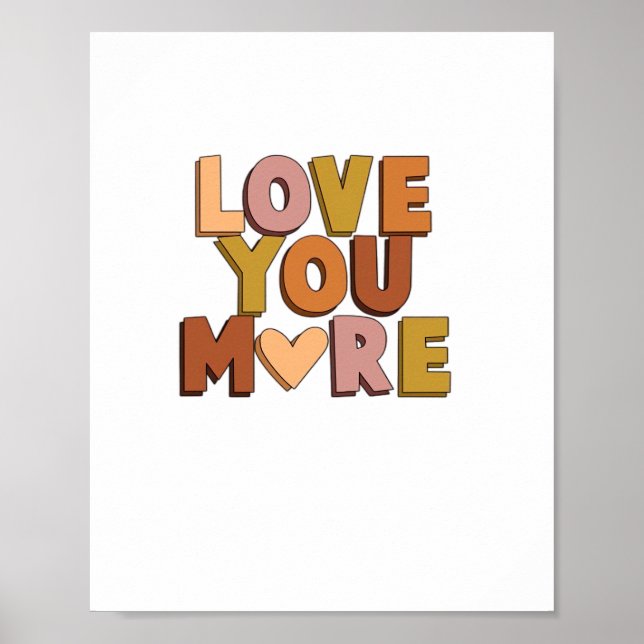 Poster Love You More Minimal Romantic Style  (Frente)