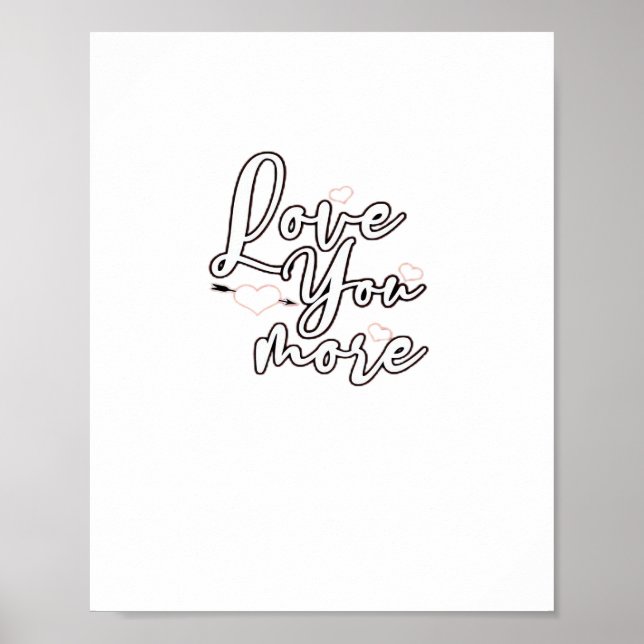 Poster Love You More Modern Aesthetic Design  (Frente)