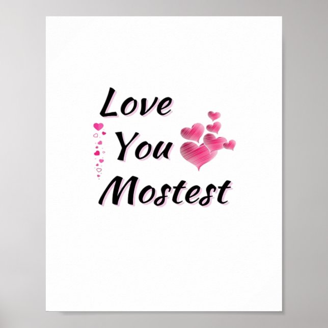 Poster Love You More Mostest Playful Retro Style  (Frente)