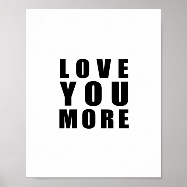 Poster Love You More Uplifting Minimal Design  (Frente)