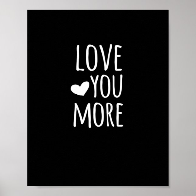 Poster Love You More White Clean Typography  (Frente)