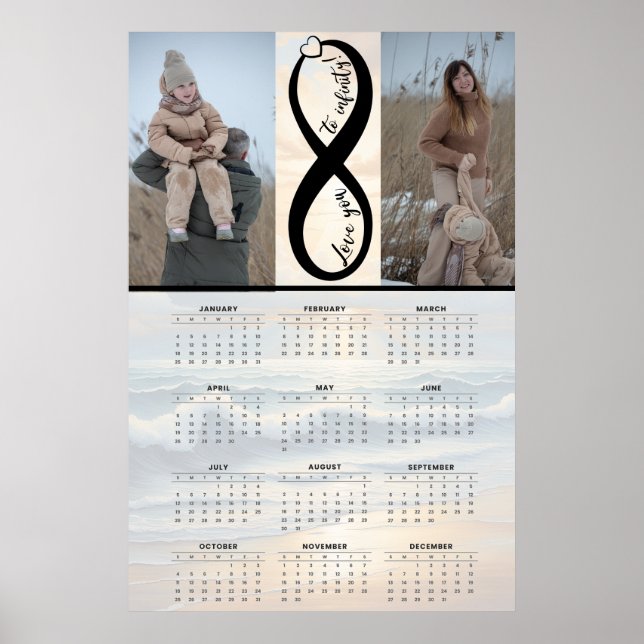 Poster “Love you to infinity” – Custom Calendar (Frente)