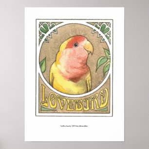 Pôster Lovebird Nouveau