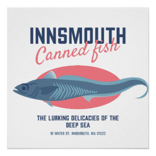 Pôster Lovecraftian Peixe Enlatado Innsmouth