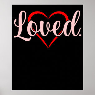 Poster Loved Valentine Cute Romantic Valentines Day Coupl