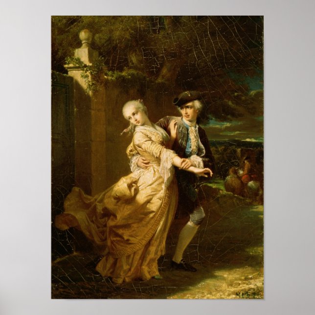 Poster Lovelace Abduzindo Clarissa Harlowe, 1867 (Frente)