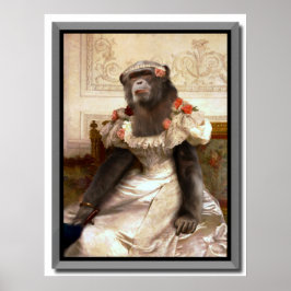 Poster Lovely Chimp em Gown