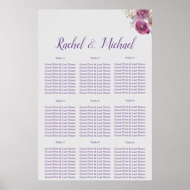 Poster Lovely Floral Charm Wedding (Frente)