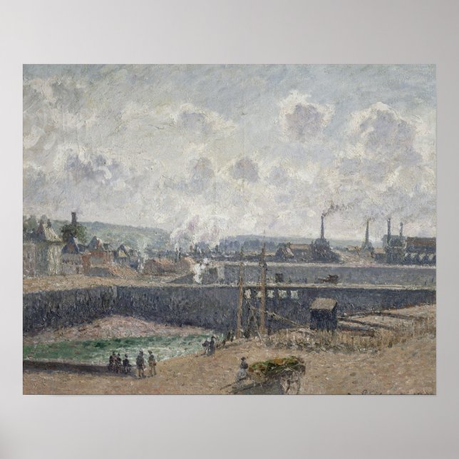 Pôster Low Tide at Duquesne Docks, Dieppe, 1902 (Frente)