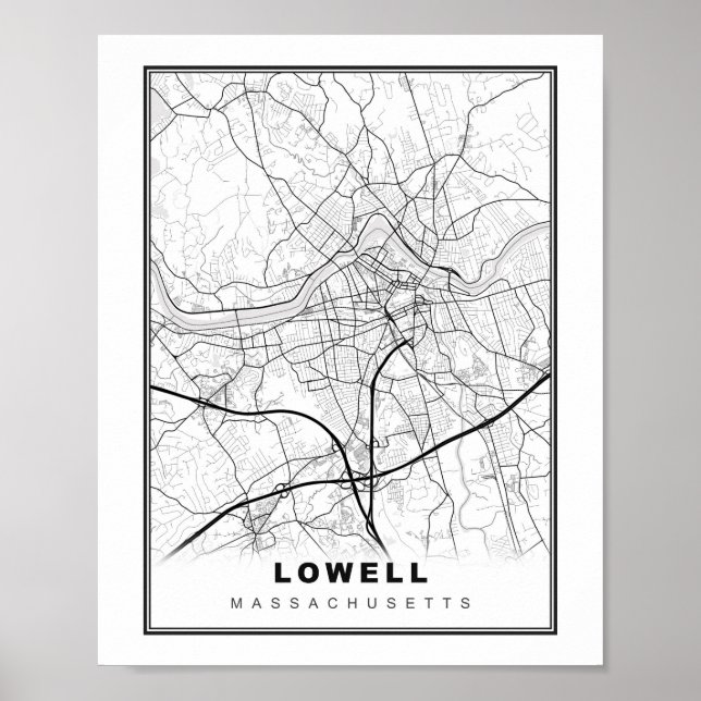 Poster Lowell Map (Frente)