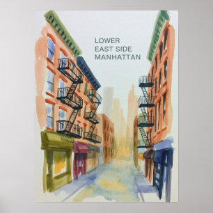 Poster Lower East Side Manhattan