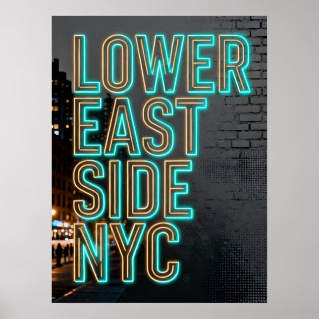 Poster Lower East Side Nova York (Frente)