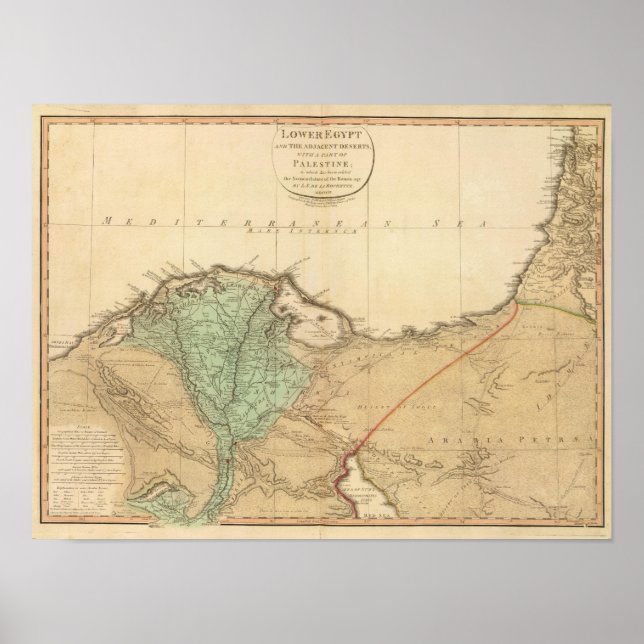 Pôster Lower Egypt, Palestine (Frente)