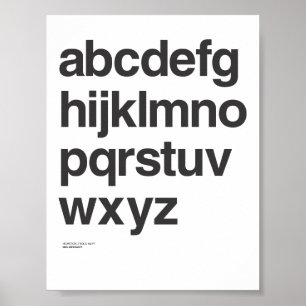 Poster lowercase Helvética