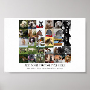 Poster Lowest Prices! 35 x PHOTOS Collage and Custom Text