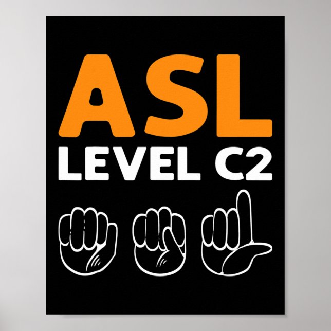 Poster Lsl - Nível C2. Sinal de Mão de Conscientização de (Frente)