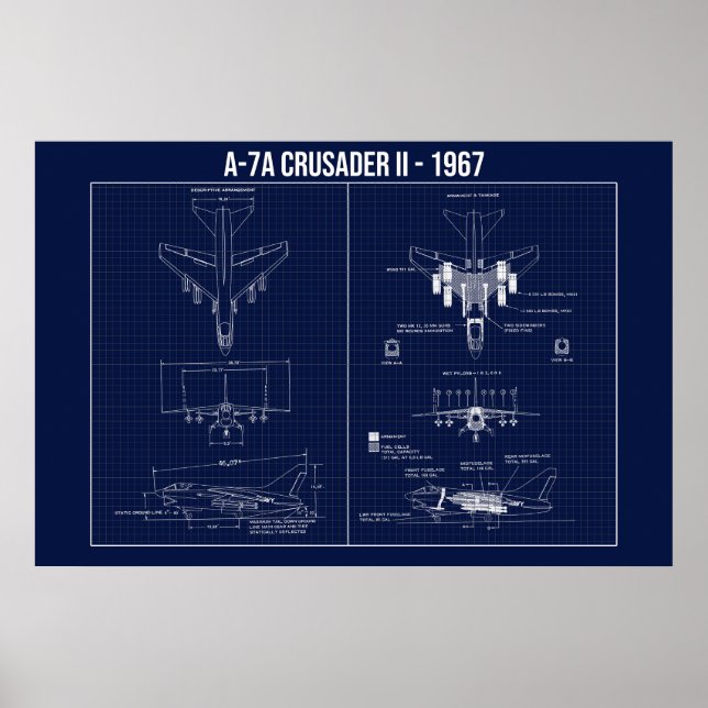Poster LTV A-7 Corsair II 1967 (Frente)