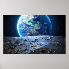 Poster Lua à Terra -