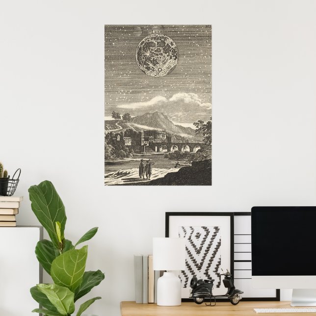 Pôster Lua antiga do renascimento por Allain Mallet (Escritório em casa)