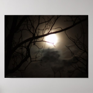 Poster Lua assustador de outubro