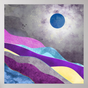 Poster Lua Azul