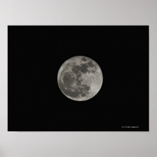 Pôster Lua cheia contra o céu noturno