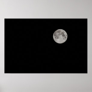 Pôster Lua cheia no céu escuro