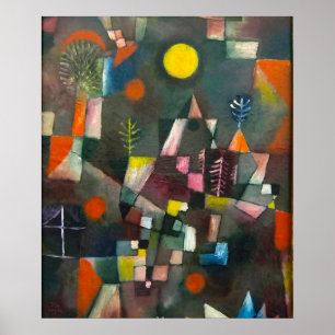 Poster Lua Cheia por Paul Klee, Arte Abstrata