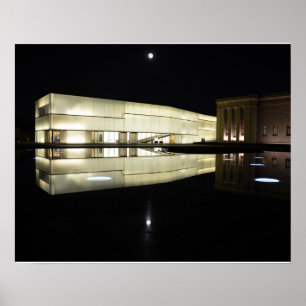 Poster Lua cheia sobre o Museu de Arte de Nelson-Atkins