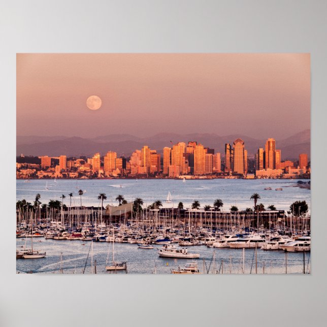 Poster Lua cheia sobre San Diego (Frente)