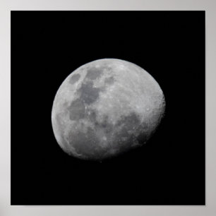 Poster Lua com céu negro   Zâmbia, Luangwa do Sul