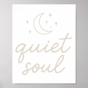 Poster Lua Crescente de Alma Silenciosa Estrelas Freethi