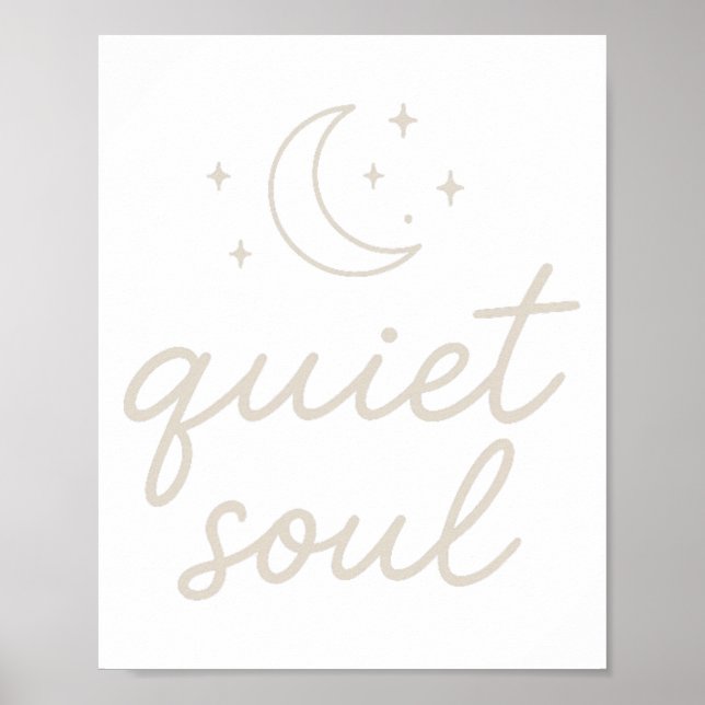Poster Lua Crescente de Alma Silenciosa Estrelas Freethi  (Frente)