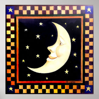 Poster Lua Crescente Sorridente